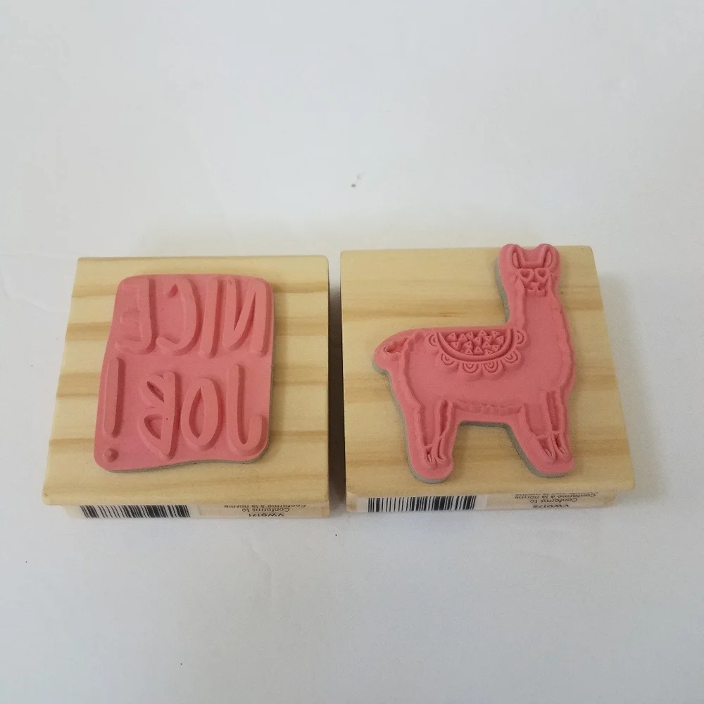 Hampton Art Stamps Llama and Nice Job New